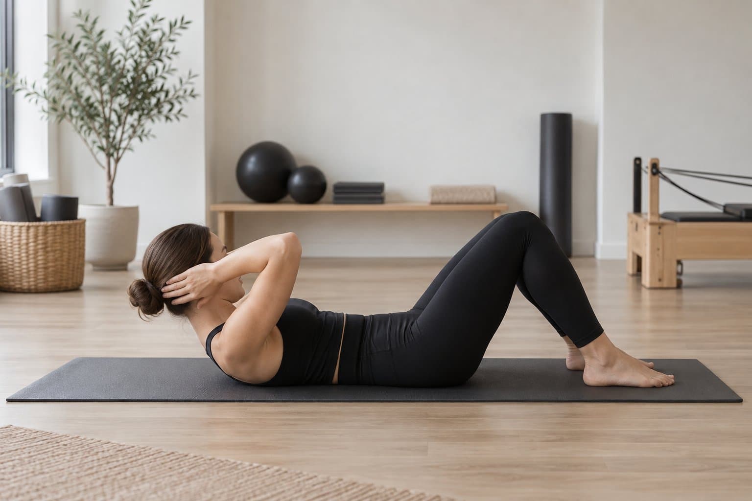 Ćwiczenie unoszenia klatki piersiowej w pilates