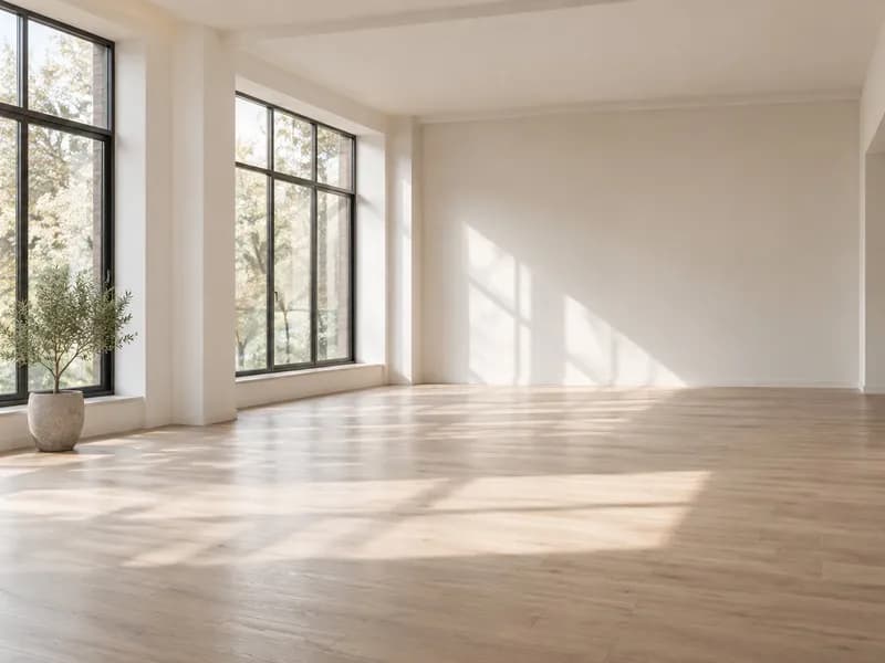 Pusta sala treningowa przygotowywana na studio pilates